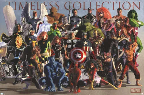 Miniatura 12 de Marvel Comics Group - Póster de pared, 22.4 pulgadas de largo x 14.7 W, versión enmarcada de madera de granero