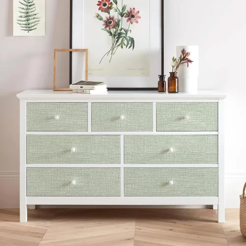 Miniatura 3 de Amiya Papel tapiz de tela de hierba 17.3"x80" Verde salvia despegar y pegar Papel de contacto de tela sintética de lino verde autoadhesivo removible