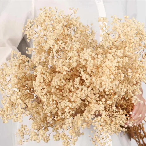 Miniatura 10 de Ramo de flores secas de aliento de bebé, 17 pulgadas, más de 2500 flores secas azules, ramas de gypsophila naturales para bodas, decoración de D-blue