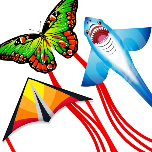 Miniatura 7 de Xida - Cometa de mariposa para niños y adultos, fácil de volar, de 4 a 8 años, cometa grande con mango de 300 pies, perfecta para viajes a la playa