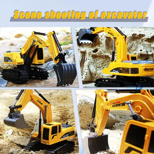 Miniatura 4 de Excavadora con control remoto, excavadora de juguete con control remoto, excavadora de juguete de arena para ingeniería, vehículo de construcción