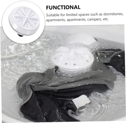 Miniatura 5 de KOMBIUDA Portable Mini Ultrasonic Washer with USB Remote High-Speed Rotation Washing Machine for Travel Hand-wash Simulation for Delicates Automatic