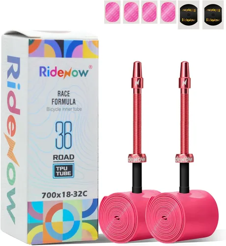 Miniatura 13 de Ridenow 2-Pack Bike Inner Tube for 700/18C-28C, 700/18C-32C,700/28C-38C with 45/65/85 mm Metal &TPU Presta Valves for Road Bikes, Super Light