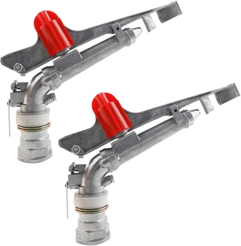 Miniatura 10 de Pistola de riego ajustable de 360 grados, 2 unidades, pistola de riego industrial a gran escala, rociador de impacto para granjas, huertos, jardines