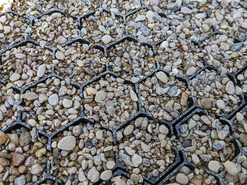 Miniatura 8 de Sistema Vodaland Permeable HexPave - Pavimentos de Hierba y Grava - 100% Plástico PPE Reciclado, Soporta 27,000 libras, Profundidad de 1 pulgada, 65