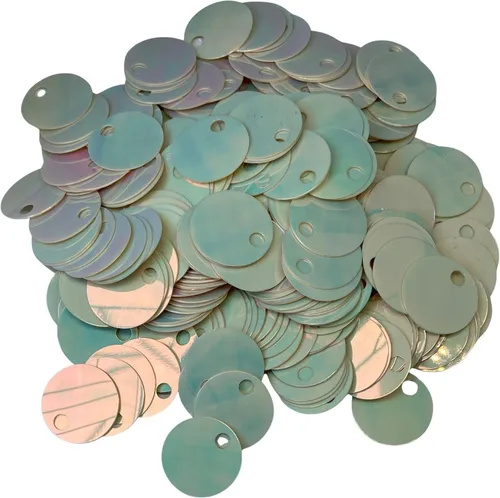 Miniatura 22 de Paillettes de lentejuelas redondas planas de 0.787 in, 285 piezas de 0.78 pulgadas, agujero de 0.78 pulgadas, surtido de lentejuelas acrílicas, 1,76