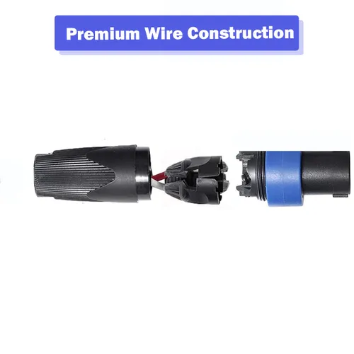 Miniatura 4 de Paquete de 2 cables Speakon Pro a Speakon de 15 pies, par de cables de conexión de 12 AWG, cable de audio Speakon profesional con conectores NL4FC