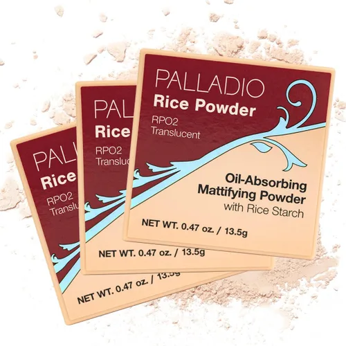 Miniatura 12 de Palladio, Polvo de arroz suelto que absorbe las hojas de aceite, aspecto y sensación suave, ayuda al maquillaje a durar más tiempo para un aspecto