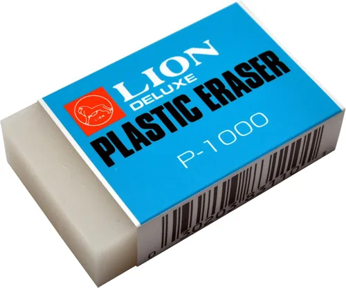Miniatura 6 de LION Borradores de plástico blanco translúcido, 24 EA/Box, 1 caja (P-100)