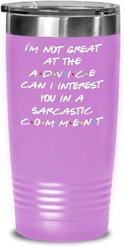 Miniatura 12 de Friends Theme Tumbler for Bestfriend or Coworker Im Not Great At The Advice Can I Interest You in a Sarcastic Comment 20 or 30oz Powder Coated