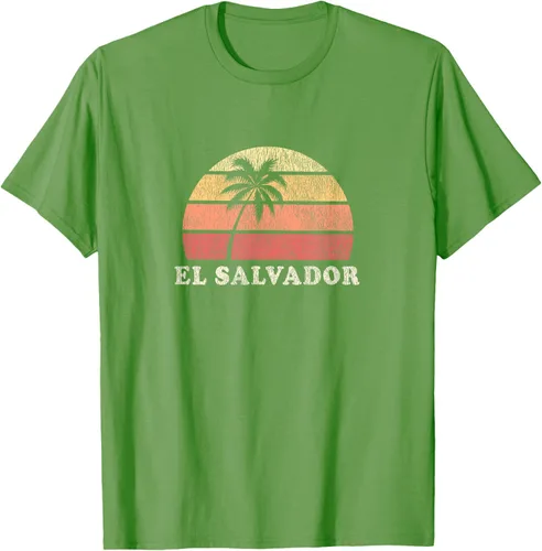 Miniatura 20 de El Salvador Vintage 70s Retro Throwback Design Camiseta, Azul