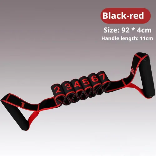 Miniatura 6 de Fitness Resistance Bands with Handles for Stretching and Yoga,Number Stretch Resistance Band with Clear Markings,8Loops Elastic Exercise