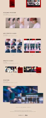 Miniatura 4 de ONEUS BLOOD MOON 6th Mini Album 3 Version SET CD+1p Poster+PhotoBook+PhotoCard+Message PhotoCard SET+Tracking Kpop Sealed