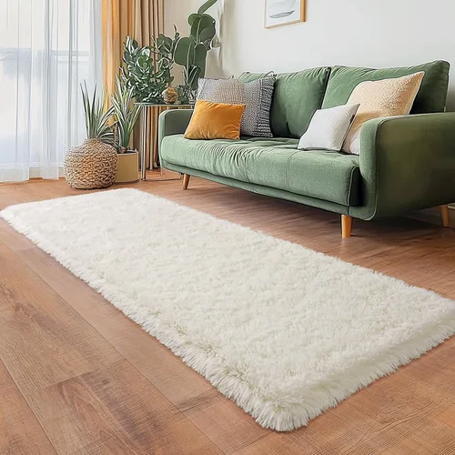 Miniatura 91 de Alfombras de área de 8x10 para sala de estar, alfombra shaggy grande ultra suave y esponjosa para dormitorio, alfombras de felpa mullida Blanco crema