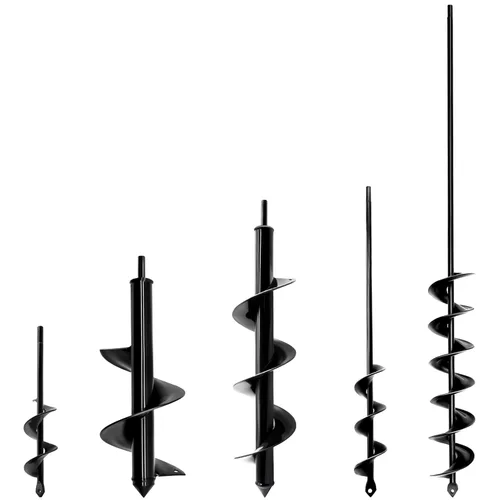 Miniatura 8 de Juego de 4 brocas de taladro para jardín, broca de 1.6 x 9 pulgadas, 1.6 x 16 pulgadas, 2.7 x 16 pulgadas y 3 x 12 pulgadas, broca en espiral