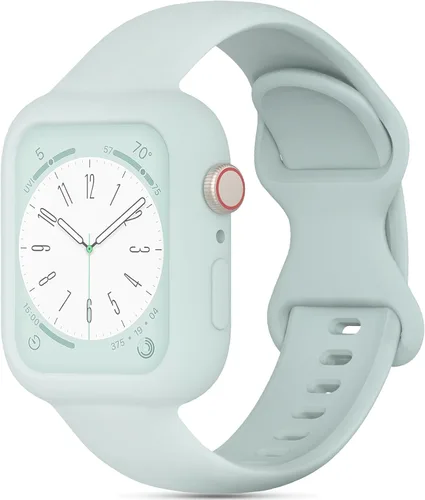 Miniatura 12 de Keebowz Funda Protectora de Silicona Compatible con Apple Watch de 38mm 40mm 41mm 42mm 44mm 45mm 46mm 49mm, Mujeres y Hombres, Correa Deportiva