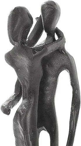 Miniatura 6 de DreamsEden Escultura de hierro de sexta boda, estatua de pareja de hierro fundido hecha a mano para esposa, marido, recuerdo romántico para 17, 25