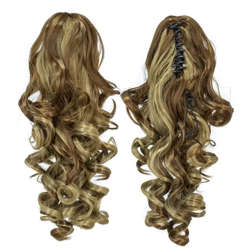 Miniatura 13 de SWACC 12-Pulgadas Extensiones de Cola de Caballo Cortas con Rizos de Tornillo y Pinza de Gancho Extensiones de Cabello Sintético con Cordón
