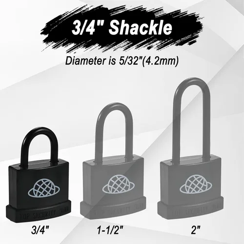 Miniatura 6 de 4 candados resistentes a la intemperie con llave para uso en exteriores, candado con llave para exteriores con carcasa de plástico, cerraduras