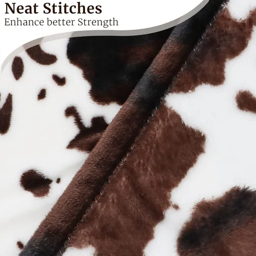 Miniatura 5 de HSEEC Mantas y mantas de forro polar suave tamaño Queen manta acogedora para cama manta de 90 x 90 pulgadas Blackcowthrow