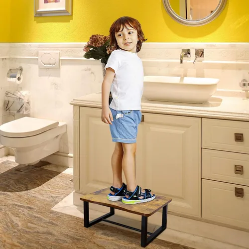 Miniatura 5 de Taburete de Madera para Paso, Taburete de Escalón para Adultos y Niños, Madera de Un Paso para Cocina, Dormitorio, Sala de Estar, Baño, Soporta