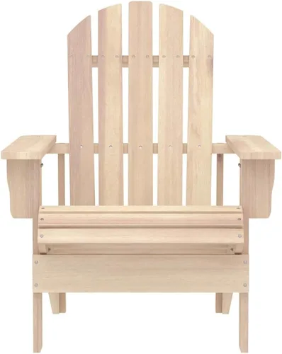 Miniatura 3 de Garden Chair, Natural Solid Fir Wood Adirondack, Standard Ergonomic Design, Weather-Resistant Outdoor Patio Furniture for Deck, Balcony, Lawn, Brown