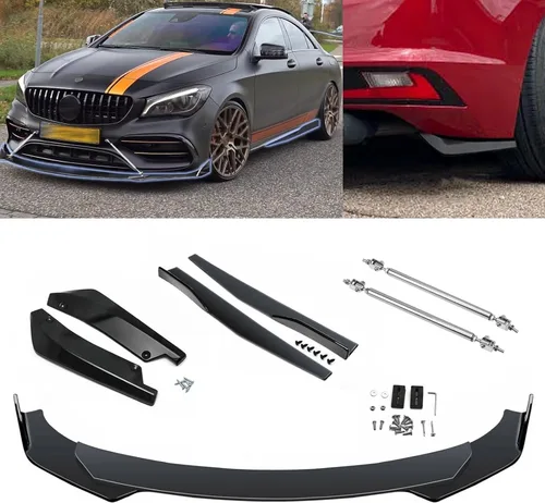 Miniatura 13 de x xotic tech Alerón Labio Universal para Parachoques Delantero Spoiler Barbilla Divisor Difusor Protector Ala Guardabarros Moldura Kit de Carrocería