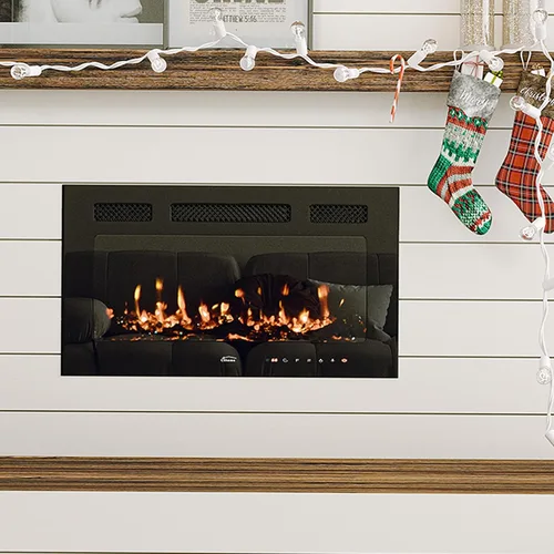Miniatura 6 de Clihome Chimenea eléctrica de 30 pulgadas, para chimenea eléctrica, calentador de chimenea eléctrica, decoración de chimenea, calentador de chimenea