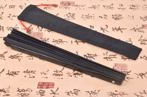Miniatura 5 de Ventilador de mano plegable con bambú para mujeres y hombres, ventilador de mano chino japonés de bambú para festivales, danza, regalo, actuación