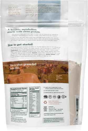Miniatura 2 de Natural Force Proteína en polvo de suero orgánico de vacas alimentadas a pasto – Verificada sin transgénicos, Certificada Humane y probada