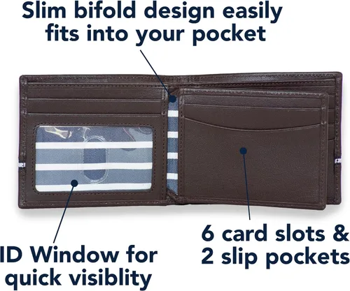 Miniatura 5 de Nautica Logo Ribbon Leather Wallet