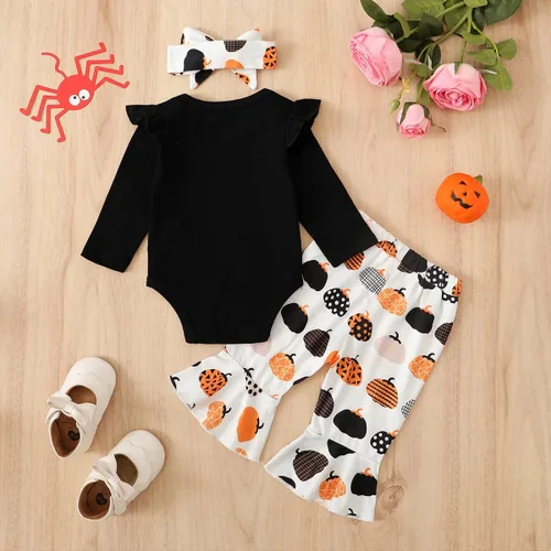 Miniatura 3 de BIRTHDAY SHARK Traje de Acción de Gracias para bebé niña traje de Acción de Gracias calabaza más linda en el parche ropa para niña