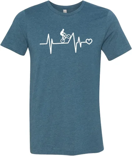 Bicycle Heart Beat Shirt, Bicycle Lover Gift, Biking T-Shirts, Mountain Bike Shirt, Bmx shirt, Cycling Shirt, Funny Velo Shirt, Tandem Biker