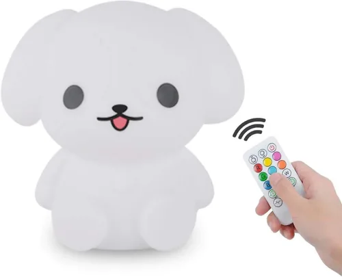 Miniatura 11 de Luz nocturna de alpaca para niños, lámpara de noche LED para habitación de los niños, luz de silicona suave recargable, brillo y colores ajustables