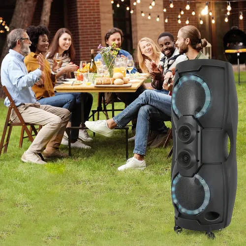Miniatura 9 de Pyle Sistema de altavoces PA Bluetooth portátil - Sistema PA de altavoz Bluetooth de 1000 W para interiores y exteriores, con TWS, grabadora