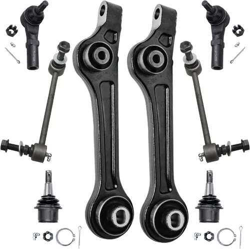 Miniatura 130 de Detroit Axle - Kit de brazos de control de extremo delantero de 8 piezas para Dodge Dakota 00-04, Durango 00-03, 4 brazos de control superior e