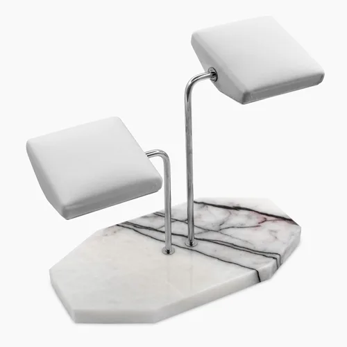 Miniatura 6 de LYS&LYX Soporte de reloj Soporte de exhibición de reloj Soporte de reloj Soporte de reloj hecho a mano (2-blancoplateadoblanco)