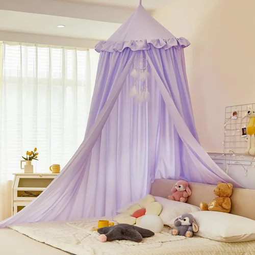 Miniatura 12 de Dosel Decorativo de Princesa para Cama de Niños, Dosel de Cama Suave y Duradero para Habitación de Niñas, Dosel de Tienda, Mosquitero de Ensueño