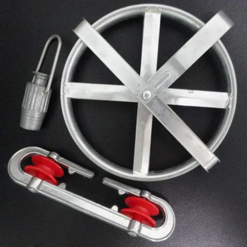 Miniatura 8 de Cabilock Tensor de cuerda de metal con resorte y rodamiento de bolas para polea de tensión ajustable y líneas fijas, herramienta de lavandería