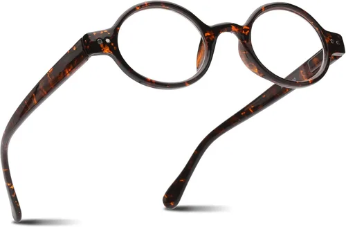 Miniatura 11 de 2SeeLife Gafas de lectura pequeñas y redondas TR-90 para hombres y mujeres - Ajuste estrecho-medio, marco resistente, bisagras de resorte, lectores