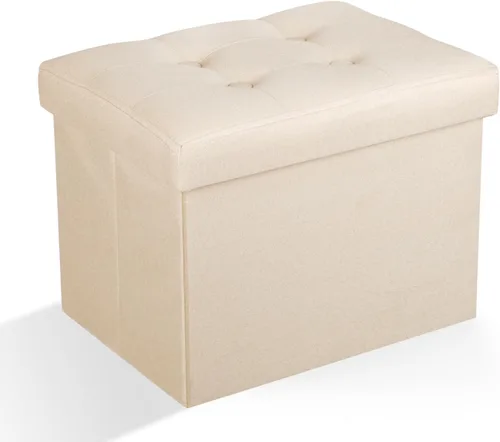 Miniatura 7 de Otomana de Almacenamiento Otomana Reposapiés Taburete Banco Plegable con Almacenamiento Dormitorio de Estudiantes Dormitorio y Entrada 17 X 13 X 13