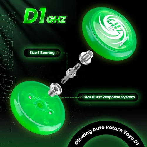 Miniatura 4 de MAGICYOYO Yoyo D1 GHZ Looping Yoyo que brilla en la oscuridad, Yoyo de nivel básico para niños, Yoyo de retorno automático para principiantes, yoyo