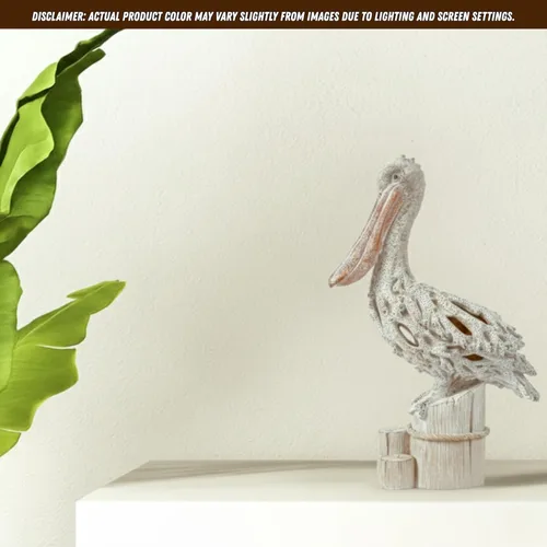 Miniatura 5 de Pelican - Figura de pie de arrecife de coral, decoración náutica para el hogar, estatua para estantes, mesa o mantel de 13.75 pulgadas