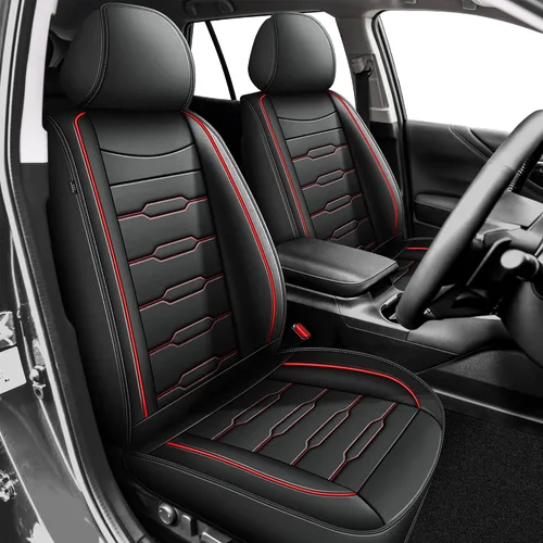 Miniatura 22 de AOMSAZTO 2 fundas de asiento delantero de automóvil, ajuste personalizado para Honda Accord 2003-2017, protector de asiento de coche de piel