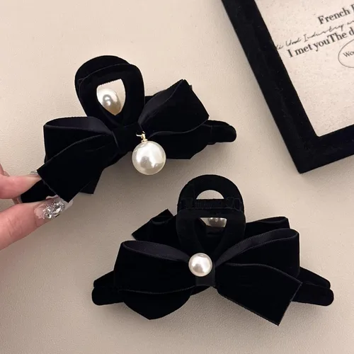 Miniatura 5 de Bobina de cinta de terciopelo negro de 20 yardas, 1 pulgada