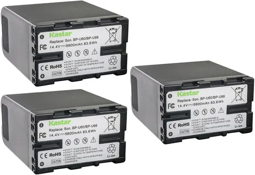 Miniatura 5 de Kastar Paquete de 1 batería BP-U60 de 14.4 V 5800 mAh de repuesto para Sony PXW-FS7M2K, PXW-FX6, PXW-FX9 XDCAM, PXW-FX9K, PXW-X160, PXW-X180