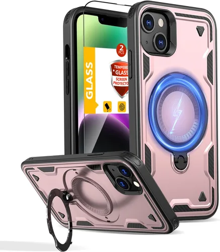 Miniatura 130 de Funda magnética para Google Pixel 9A compatible con cargador inalámbrico MagSafe, para Pixel 9A, funda de teléfono integrada de 360 °, con 2