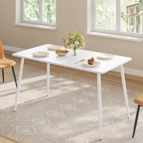 Miniatura 11 de VASAGLE Colección MAEZO - Mesa de comedor extensible para 4/6/8, mesa de cocina con patas cónicas, transiciones curvas, para comedor, cocina