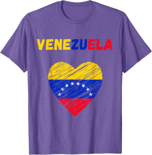 Miniatura 11 de Camiseta con la bandera venezolana con corazón de Venezuela, Negro