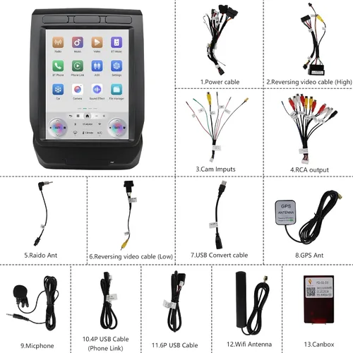 Miniatura 8 de Radio Cidava F150, estéreo CarPlay para F150 2015-2020, Super Duty 2017-2022 12.1 Inch Android Head Unit Replacement, Support Wired and Wireless